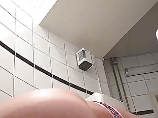 Girl undresses to pee
