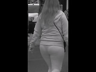chubby girl lets see her thong thru leggings with infrared